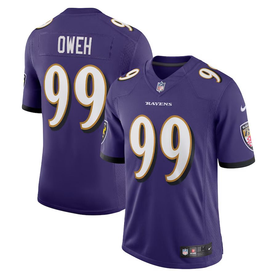 Men Baltimore Ravens #99 Odafe Oweh Nike Purple Vapor Limited NFL Jersey->customized nfl jersey->Custom Jersey